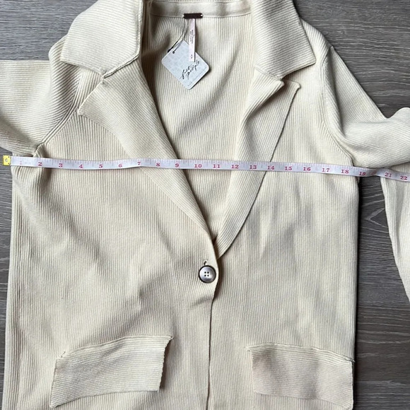 NEW free people Sarah Blazer in Ivory - Picture 13 of 14